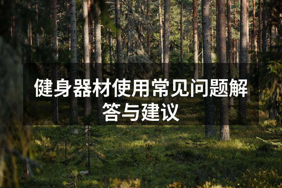 健身器材的多样选择