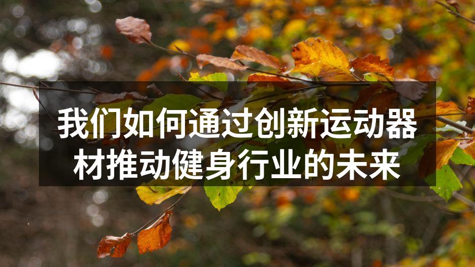 我们如何通过创新运动器材推动健身行业的未来